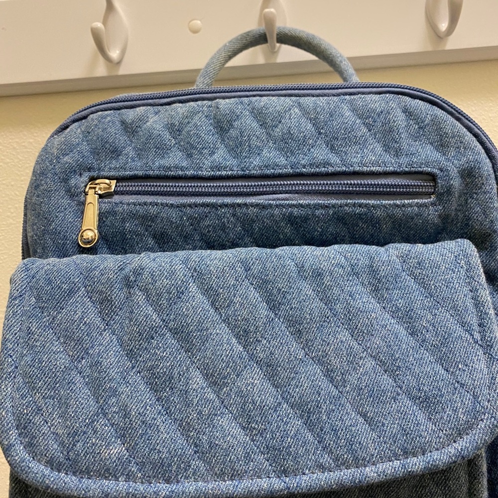 Quilted Denim Backpack - Picture 4 of 8